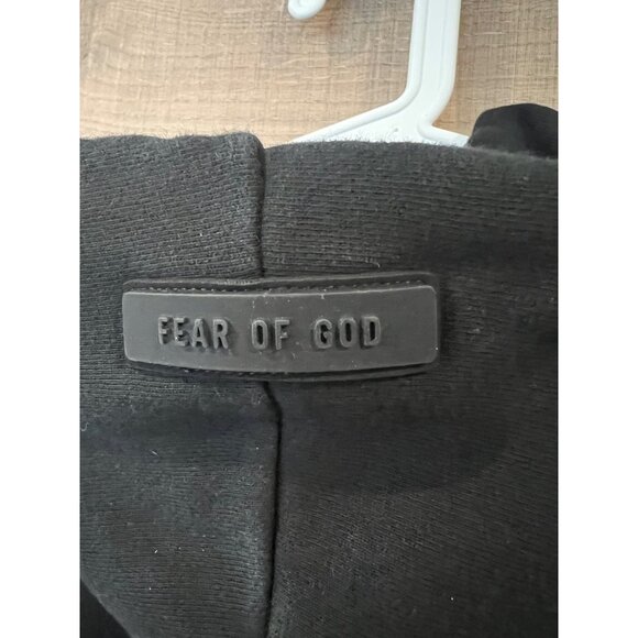 Fear of God Essentials Core Collection Nylon black Fleece Hoodie Size S - Picture 7 of 8